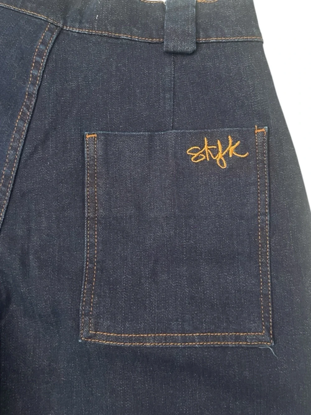 SKFK Skunkfunk Amata Pleated Dark Wash Jeans High Rise Straight Leg Size 6 NWT